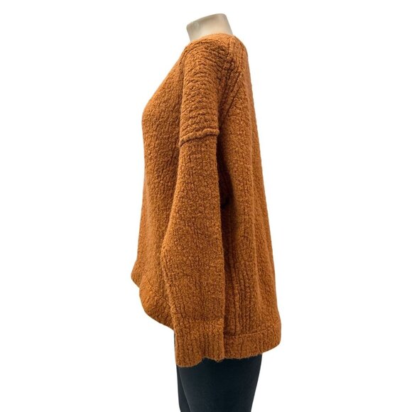 Free People Women Sweater Alpaca Oversized Fuzzy Knit Long Sleeve Deep V-Neck XS - Picture 5 of 13
